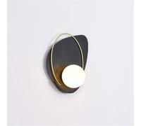 Lampade da parete e applique moderne, applique in metallo a filo con paralume in vetro bianco, apparecchi di illuminazione per interni E27 per soggiorno, bagno, corridoio, ingresso, camera da letto