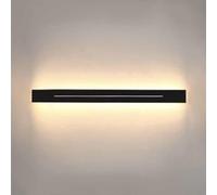 Lampade da Parete in Metallo A Strisce Rettangolari Nere con Paralume Acrilico Lineare Lampade da Parete A LED Moderne Scoes Nordic Minimalist Lampade da Parete per Vano, Three-Color Light, 120CM