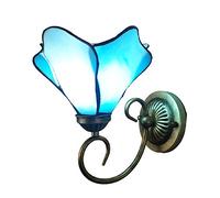 Lampade Da Parete in Stile Tiffany, Applique Da Parete Vintage in Vetro Colorato, 1 Luce, Lampada Da Comodino in Metallo Retrò Per Camera Da Letto, Soggiorno, Bagno, Corridoio, Luce Notturna,3