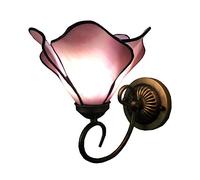 Lampade Da Parete in Stile Tiffany, Applique Da Parete Vintage in Vetro Colorato, 1 Luce, Lampada Da Comodino in Metallo Retrò Per Camera Da Letto, Soggiorno, Bagno, Corridoio, Luce Notturna,2