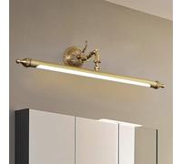 Lampade da Parete, Moderna Striscia Led, Appllineare Dorata, Decoraziper Bagno, Specchio a Led Completamente in Rame, Luce Caldar Camera da Letto, Soggiorno, Sala da Pranzo, Comodino, Corridoio, Bagno