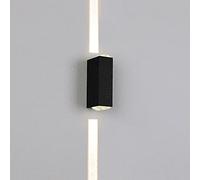 Lampade da Parete Moderne , Piazza nera semplice parete esterna illuminazione su e giù lampada da parete design luminoso IP65 Luce di applique impermeabile e polvere for la terrazza di foyer cortile e