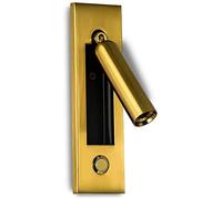 Lampade da Parete,Pada da Lettura Moderna da Comodino, Applcablata con Interruttore, Faretto da Incasso a Led, Orientabile a 350°+°, Farettor Testiera,Pade da Notter Camera da Letto, Hotel, Cassaforte