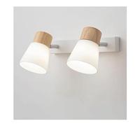 Lampade da Parete,Pade da Pareter Comodino in Stile Giapponese con Tronchi -Pada da Parete in Vetro a Due Teste Creativa Nordicar Studio, Applda Parete con Specchio da Bagno Semplice e Artistico, Illu