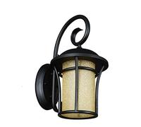 Lampade da Parete per Esterni Lanterna da Parete per Esterni Romana Nera Lanterna Impermeabile per Portico Luci per Montaggio a Parete Lampada da terrazza da Giardino retrò per la casa