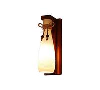 Lampade da Parete per la casa Villaggio Nostalgico Lampada da Parete retrò in Legno Lanterna in Vetro Lampada da Parete Notturna Lampada da Parete Vintage in Legno Lampada da Parete E27 per Camera da