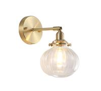 Lampade da parete retrò Paralume in vetro Su e giù Illuminazione per applique da parete regolabile E27 Illuminazioni per pareti moderne vintage per camera da letto Soggiorno Porta (Trasparente)