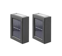 Lampade da parete solari da 2 pezzi Illuminazione da parete da esterno impermeabile su giù Decorazione da giardino, luci di sicurezza a sensore solare Faretto a LED, Lampade da parete per esterni per