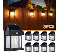 Lampade da parete solari Lampade di sicurezza con sensore di movimento wireless impermeabile al tungsteno per esterni Illuminazione dal tramonto all'alba per giardino 1 ~ 8 pezzi