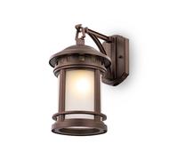 Lampade Da Parete Vintage Da Esterno Alluminio Marrone 1 Luce E27 60W Ip44