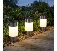 Lampade da Percorso Esterno Luce con Picchetto Giardino LED Solare Inox per 3er