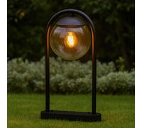 Lampade da Percorso Piantana Luce per Esterni Patio Nero Vetro Sfera H 50 CM [EEK: Non valutato]