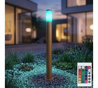 Lampade da Percorso Piantana RGB LED Dimmerabile Simil Legno Opale Telecomando