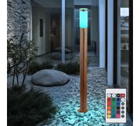 Lampade da Percorso Piantana RGB LED Dimmerabile Simil Legno Opale Telecomando [EEK: F]