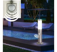 Lampade da Percorso Piantana Zoccolo Sensore Dimmerabile IP44 Argento Cambia RGB [EEK: F]