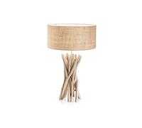 Lampade Da Scrivania Industrial Driftwood Metallo-Legno Marrone 1 Luce E27