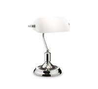 Lampade Da Scrivania - Ufficio Classico Lawyer Metallo Cromo 1 Luce E27