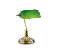 Lampade Da Scrivania - Ufficio Classico Lawyer Metallo Ottone Brunito 1 Luce E27