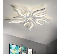 Lampade da soffitto a LED moderne Lampada da camera da letto 48 W di design petali lampade per cucina soffitto regolabile con telecomando lampade a soffitto per sala da pranzo (bianco, 5 petali)