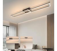 Lampade da soffitto Design moderno: questa plafoniera a LED presenta un design a doppia cornice rettangolare con cornice esterna girevole e una barra luminosa che migliora la distribuzione della luce 