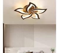 Lampade da soffitto moderne da 60 W, plafoniera a LED con petali neri a 5 teste, plafoniere a LED per soggiorno, bianco caldo 3000 K