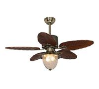 Lampade da Soffitto, Ventilatori da Soffitto Retrò, Lucea, Ventilatore a Palma,Pada a Sospensia Risparmio Energetico, Motore Silenzioso Reversibiler Ventilatore da Soffittor Sala da Pranzo/Telmando Ai