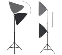 Lampade da studio professionali 2 pz 40x60 cm Acciaio Nero