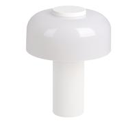 EGLO Ponente Lampada da tavolo a LED, per esterni, a batteria, touch, dimmerabile, senza fili, ricaricabile tramite USB, in metallo e plastica bianca, luce bianca calda e neutro, IP44