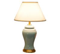 Lampade da tavolo Lampada da tavolo in ceramica con decorazione ciano Lampada da comodino camera da letto moderna e semplice Lampada da tavolo cinese per lampada da tavolo comodino da scrivania