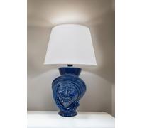 Lampade da Tavolo Lampada Testa in Ceramica Italiana Blu Abatjour Abat Jour Lume [EEK: A]