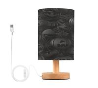 Lampade da tavolo nere pure di estremità della zucca di Halloween con la porta USB per le luci dello scrittorio della stanza