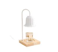Lampade da Tavolo,Pada a Cera Fusa,Pada a Candela in Meta Forma Di Tulipano, Baserpada Scaldacandele Dimmerabiler Camera da Letto, Aromaterapia, Arredamentor la Casa/Bianco/A