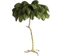 Lampade da Terra Moderne, Lampada da Terra a Forma di Palma, Lampada da Terra in Piuma di Struzzo, Lampada da Lettura a Luce Soffusa Lampada Orientabile, per Decorazione Home