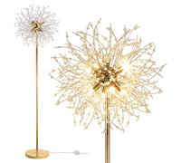Lampade Da Terra moderne, Oro fuochi D'artificio in Cristallo Soggiorno 8-Flame, Con Interruttore A Pedale, G9, 172CM, per camera da letto