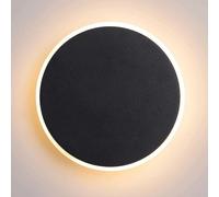 Lampade decorative for l'atmosfera da comodino della camera letto, Lampada notte rotonda con interruttore touch for il corpo luce, applique parete in metallo nero paralume in acrilico,Lusso