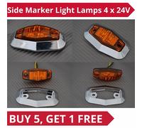 Lampade di segnalazione laterali arancioni 4x 24V LED indicatori luminosi amb...