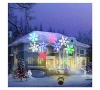 Lampade for proiettori di neve in movimento impermeabili Lampada da palco a LED con fiocco di neve Lampada da giardino for esterni for feste di Natale(Colorful Snowflake)