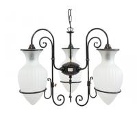 LAMPADE LINEA ANFORA LAMPADARIO A 3 LUCI CON GIARA IN VETRO GHIACCIO