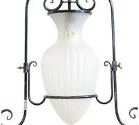 LAMPADE LINEA ANFORA LAMPADARIO A SOSPENSIONE CON GIARA IN VETRO GHIACCIO