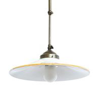 LAMPADE LINEA ATMOSFERA LAMPADARIO TELESCOPICO IN OTTONE E CERAMICA