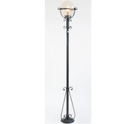 LAMPADE LINEA TAVERN LAMPIONE CM. 200 IN FERRO BATTUTO E VETRO SOFFIATO