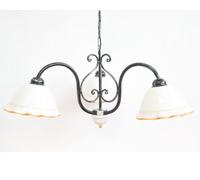 LAMPADE LINEA VINTAGE LAMPADARIO 3 LUCI CERAMICA GIALLA