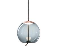 Lampade Nordiche Personalità Creativa Moderna Sala Da Pranzo Tavolo Da Bar Lampada A Sospensione Grande Vetro For La Casa Ristorante Lampadario In Rame Filo Sospeso Regolabile(Water Blue-type C)