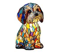 Lampade per cani Corgi Lampade Pug Lampada Shih Tzu, Lampada da tavolo LED a tema animale domestico, Luce Schnauzer Luce Bassotto, Serie Art Night Light Cute Pet Dogs Theme LED Luci da tavolo (A)