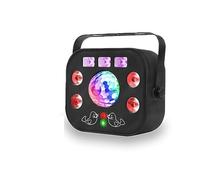 Lampade per Illuminazione scenica 5IN1 Party Lights Effect Patterns RGBW LED Stage Strobe Lamp Magic Ball UV Black Light for DJ Disco Wedding Party Par Bar per la Festa in Discoteca del Club KTV