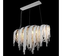 Lampade per lampadari lampadari moderni lampadario contemporaneo 8 luci in alluminio catena a sospensione illuminazione a soffitto per sala da pranzo soggiorno camera da letto corridoio isola l110