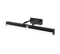 Lampade per specchio da bagno con interruttore, specchio cosmetico a LED nero Faro anteriore con sensore di movimento e testa della lampada girevole a 180°, luce per il trucco in metallo 3000 K per