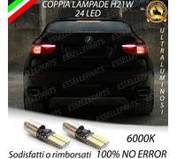 LAMPADE RETROMARCIA 24 LED H21W BAY9S CANBUS BMW X6 E71 E72 6000K NO AVARIA
