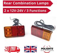 Lampade Rettangolari Combinazione Posteriore 2x12/24V 16 LED Fanali Posterior...