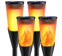 Lampade Solari da Giardino 6 Pezzi 12 LED Fiamma Luci Solari Esterno IP65